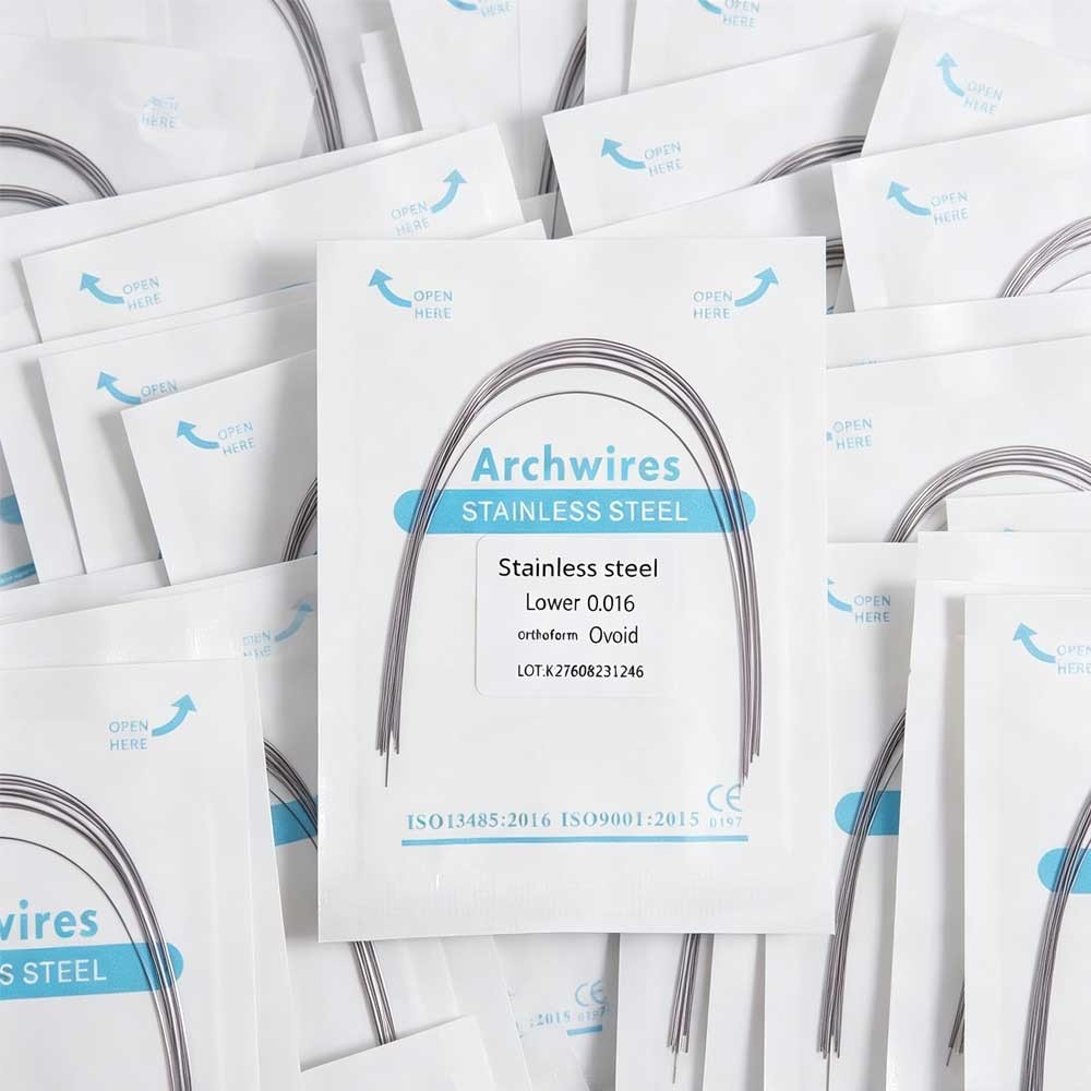 Dental Orthodontic Stainless Steel Round Arch Wire Ovoid Form 50 packs