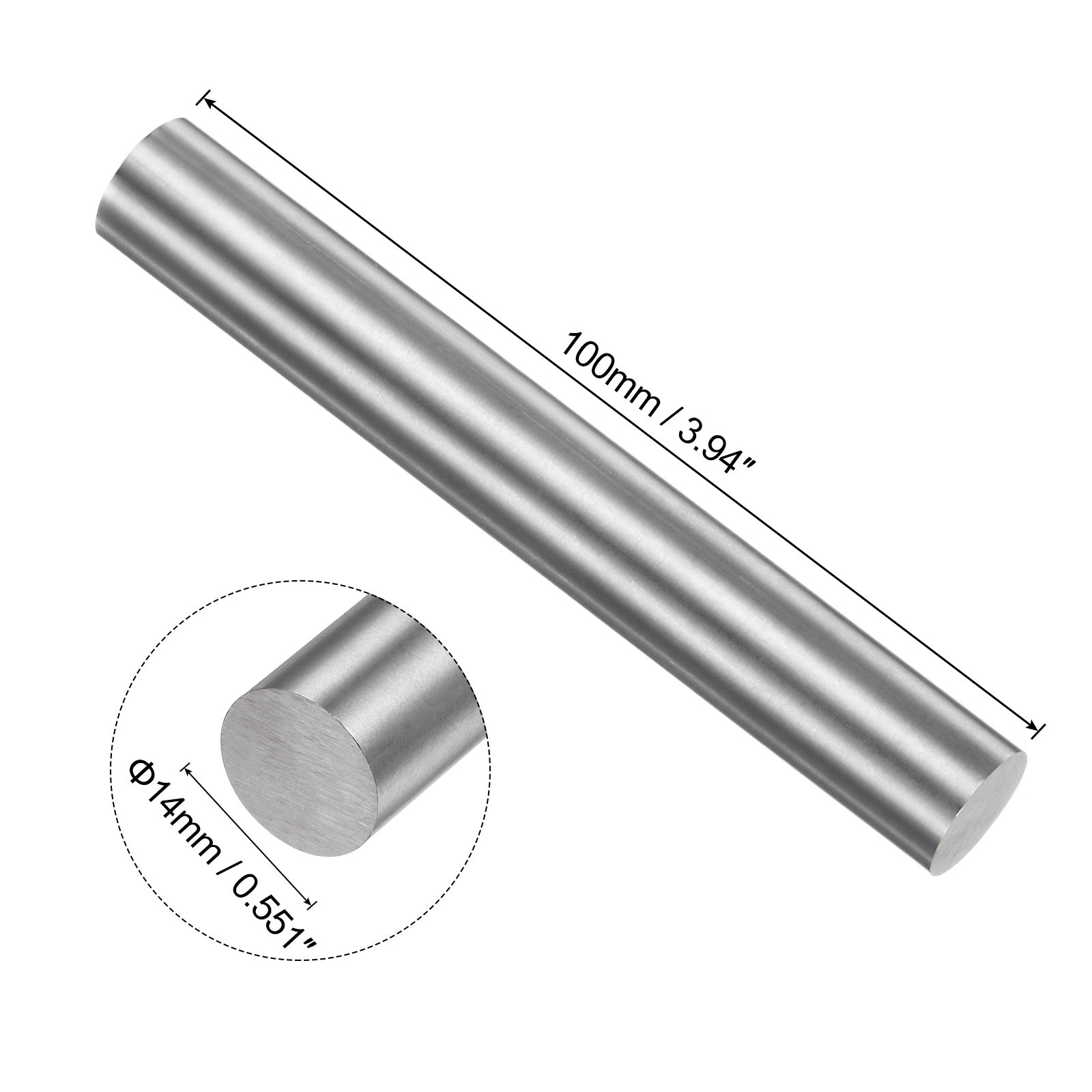 Round Metal Rods 14mm x 100mm High Speed Steel HSS Lathe Bar Stock