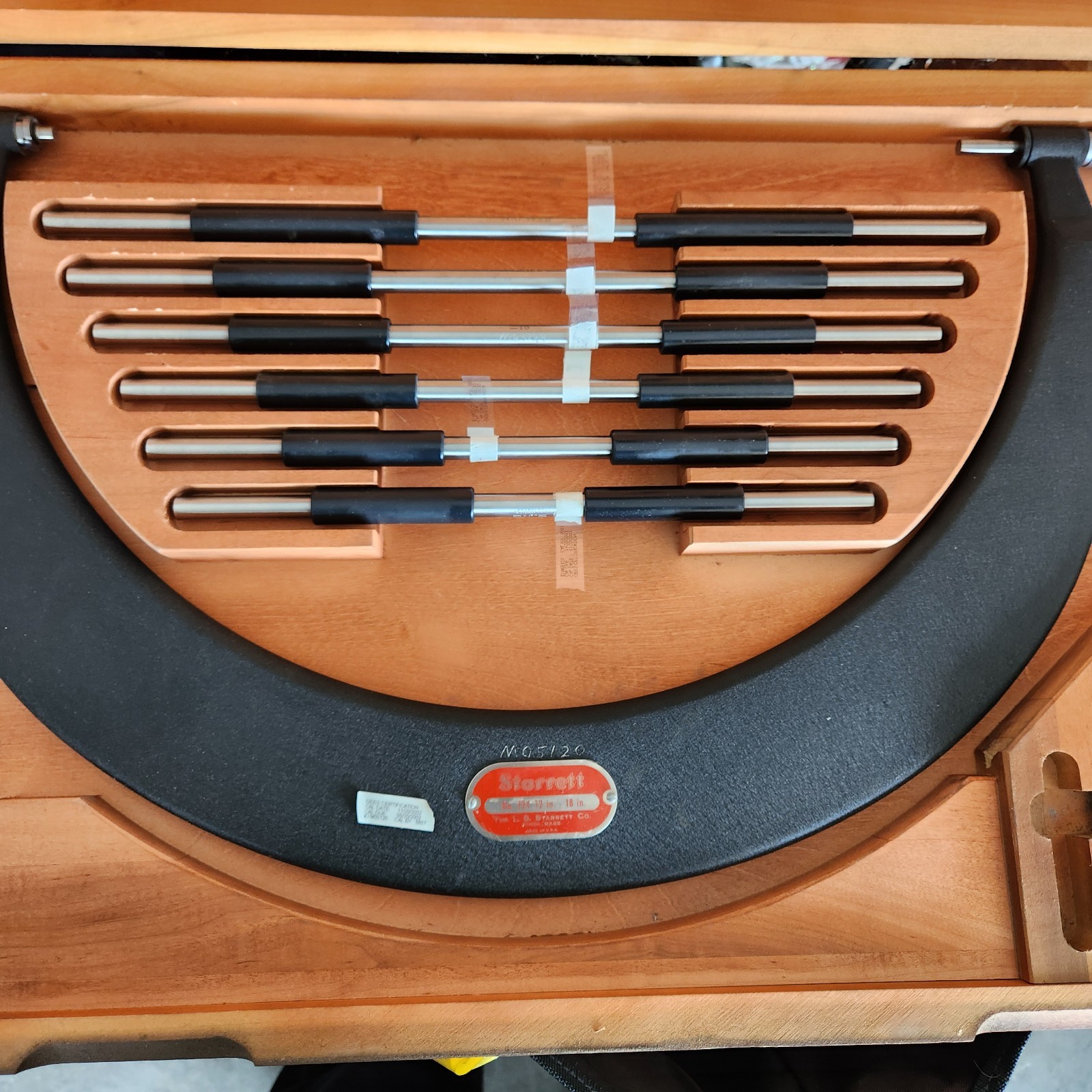 Starrett Micrometer Outside #724 12″-18″ Inch With Interchangable Heads
