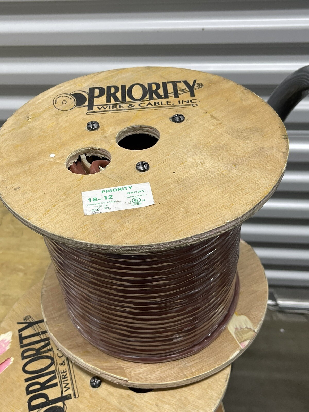250′ 18/12 Solid Copper PVC Thermostat Cable PVC Jacket Brown 150V