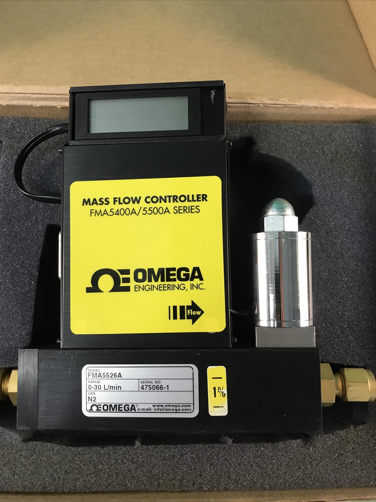 OMEGA Mass Flow Controller FMA5400A/5500A 0-30 L/min N2 FMA5526A