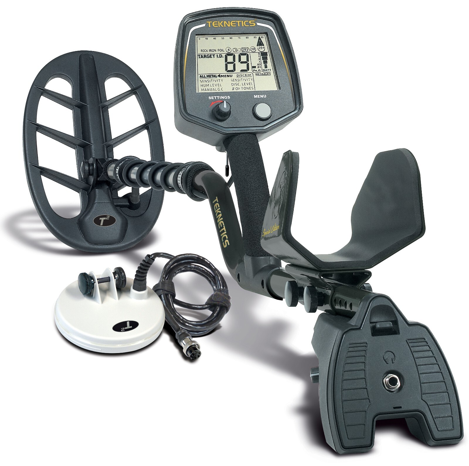 Teknetics T2 Limited Edition Metal Detector | 5″ & 11″ SearchCoils