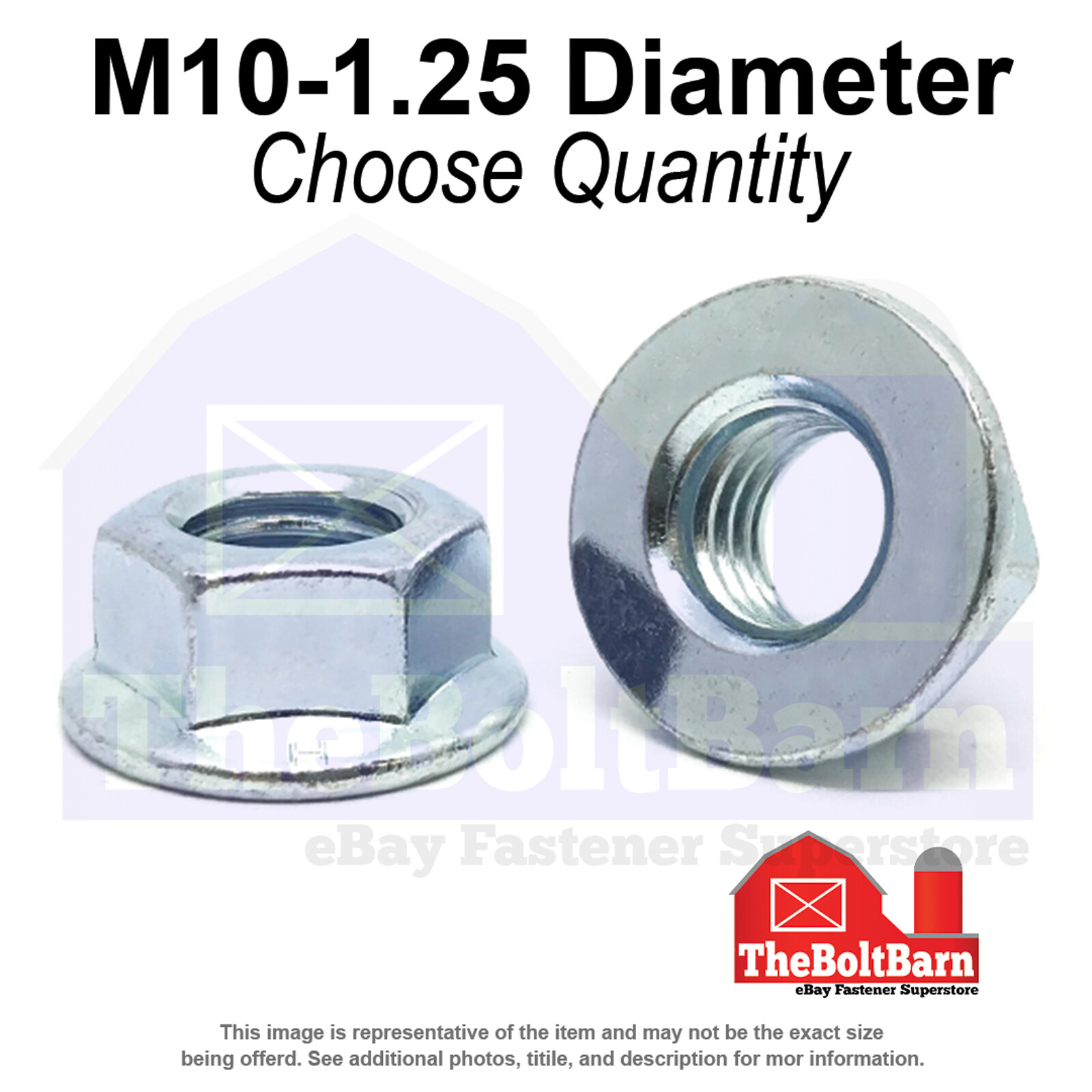M10-1.25 Class 10 JIS Serrated Hex Flange Nuts Zinc Fine Thread (Pick Quantity)