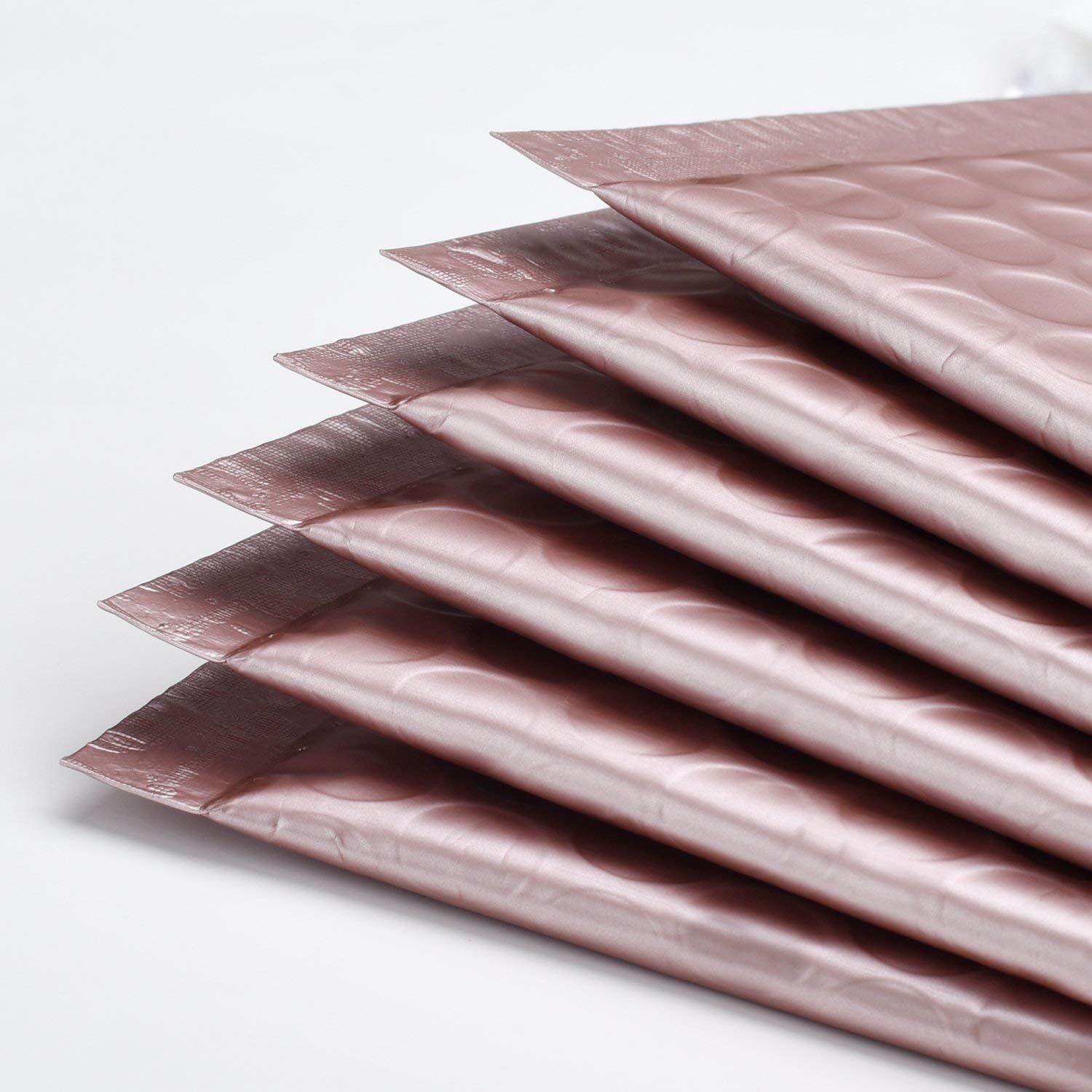 #000 Matte Metallic Colorful Poly High Bubble Mailers Envelopes 4×8 (Inner 4×7)