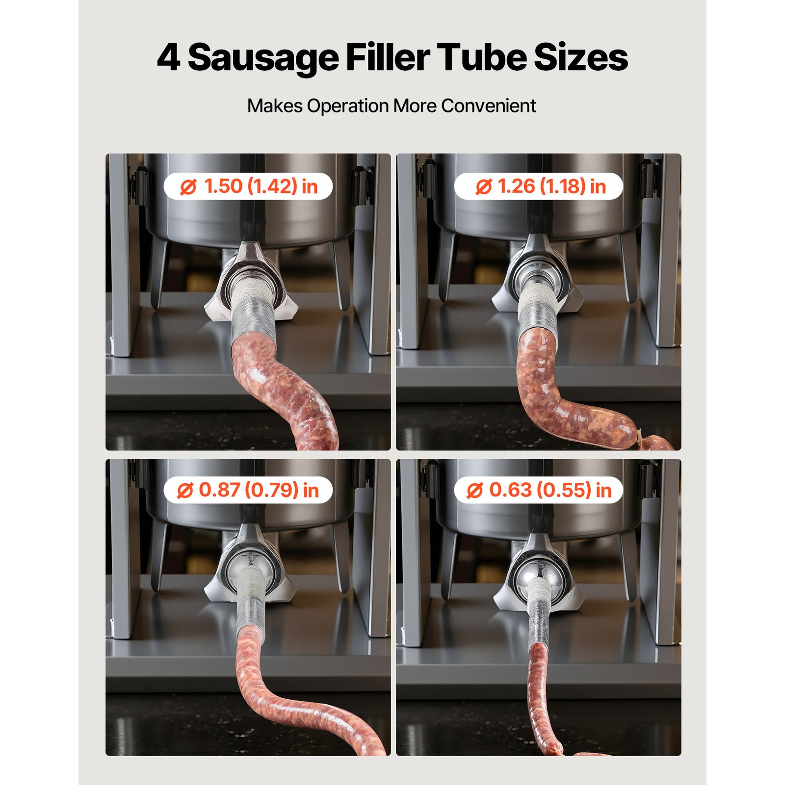 VEVOR Electric Sausage Stuffer 15L Variable Speed Sausage Maker Stainless Steel