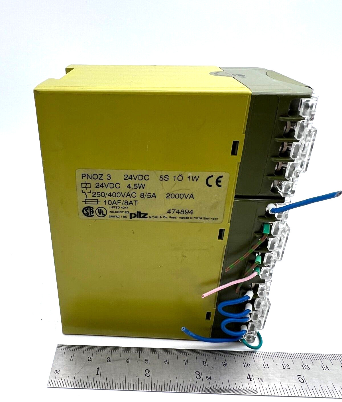 PILZ PNOZ 3 5S 474894 Safety Emergency Stop Relay 24VDC 4,5W DIN GERMANY