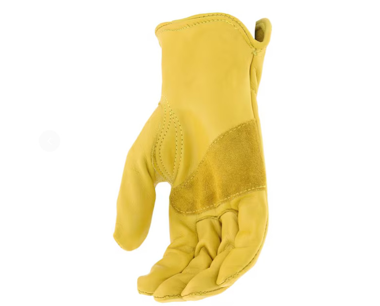 Grain Cowhide Leather Large Work Gloves