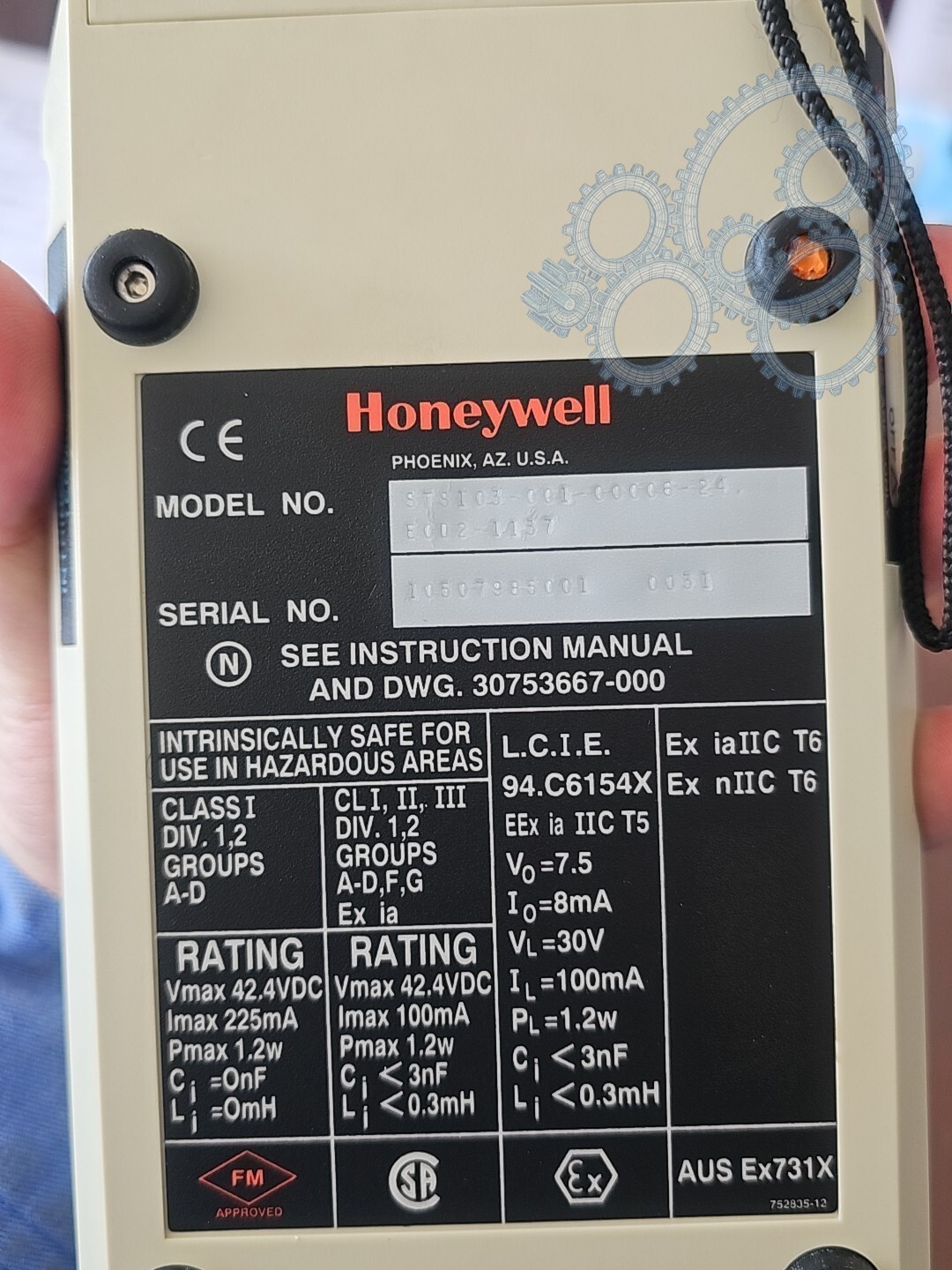 HONEYWELL STS103-001-00006-24.E002-1137 SMART FIELD COMMUNICATOR In-Kind Displ