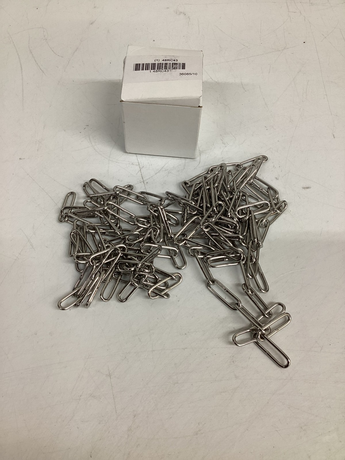 PEWAG 36085/10 Straight Chain: 5/64 in Chain Trade Size, 30 Chain Grade