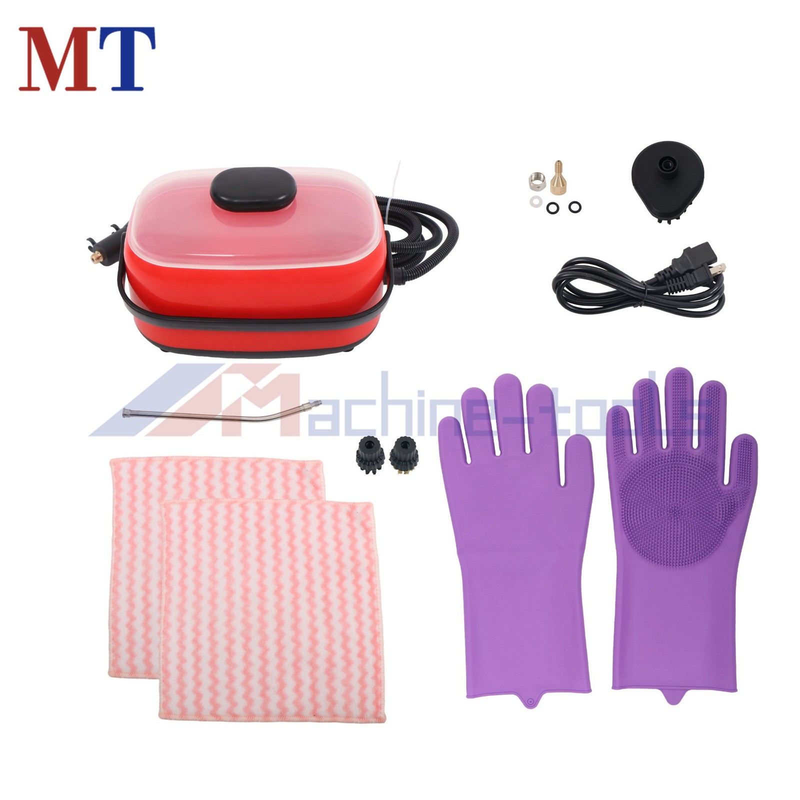 Adjustable Steam Cleaner 2500W Portable for Concrete Stains&Graffiti CleaningRed