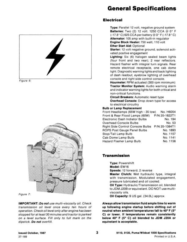 Case IH 1000, 9110, 9130, 9150, 9170, 9180, 9190 Tractor Repair Service Manual