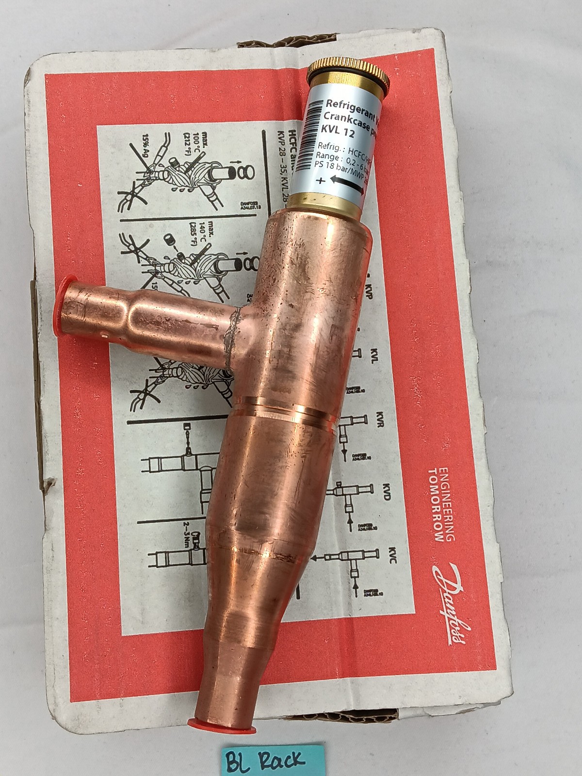Danfoss 034L0043 Model KVL12 1/2 Inch ODF Bypass Crankcase Pressure Regulator