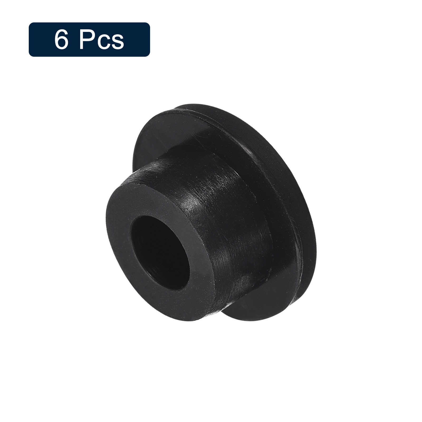 6 Pcs Black Plug Holes H20 Rubber Button Plug for 20mm / 0.79″ Hole