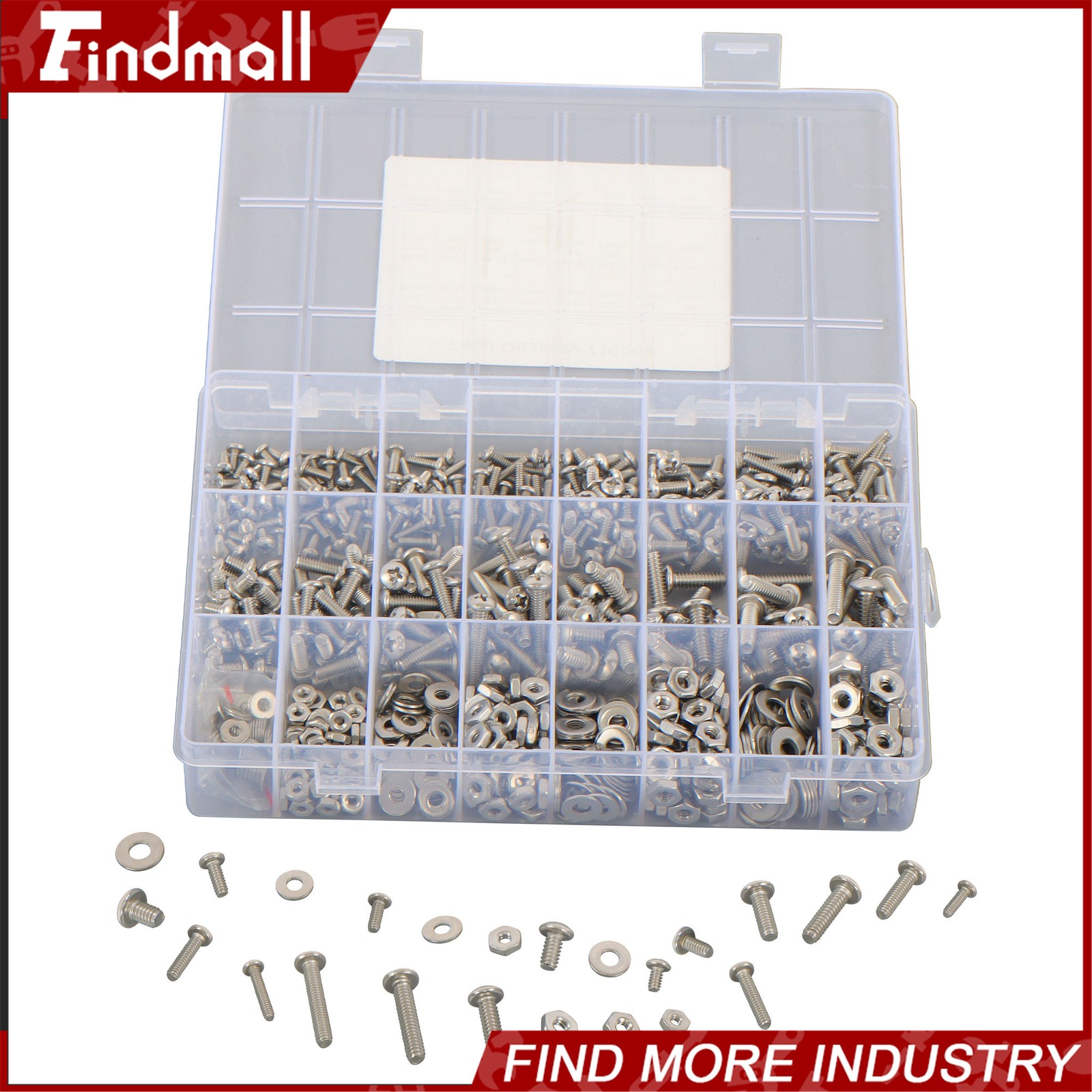 710Pcs Machine Screw Assortment Assorted Nuts Bolts and Flat Washers Kit
