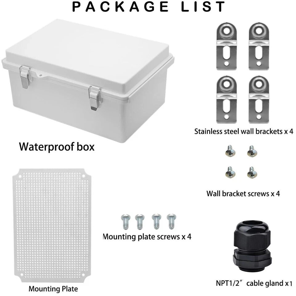 Outdoor Waterproof Electrical Box Junction Box Weatherproof Ip67 Abs Plastic