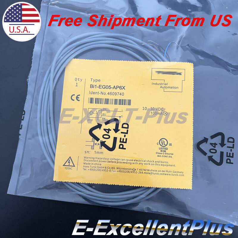 For Turck BI1-EG05-AP6X 4609740 Inductive Proximity Sensor Switch 10-30VDC 100mA