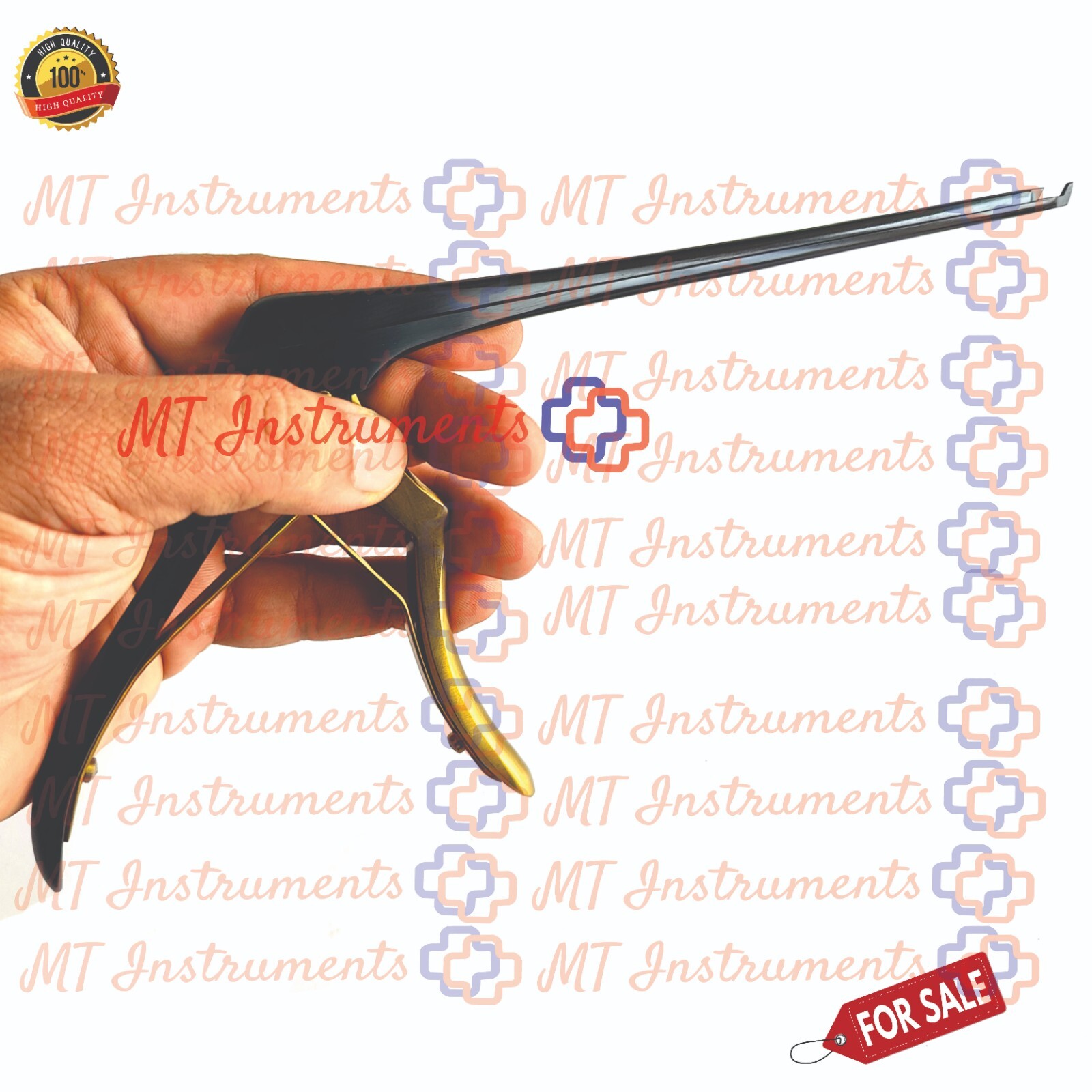Kerrison Rongeurs 1mm to 5mm Set 8” Titanium Nitride Black & Gold Coated German