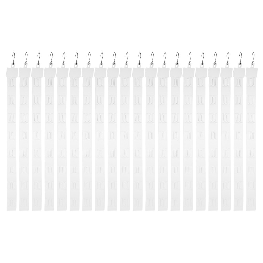 50Pcs Retail Hanging Merchandise Strips: 20″ Hanging Strip with Hooks, 8