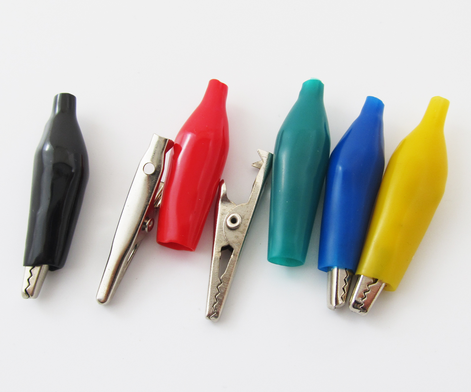 Optional Qty Medium Size 36mm Battery Insulated Alligator Clip W/Boot 5color Lot
