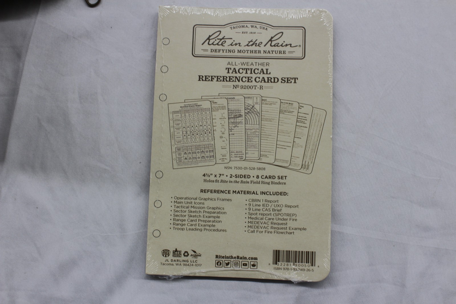 Rite in the Rain Tactical Field Ring Binder Kit NO 9200T-KIT CORDURA COVER TAN