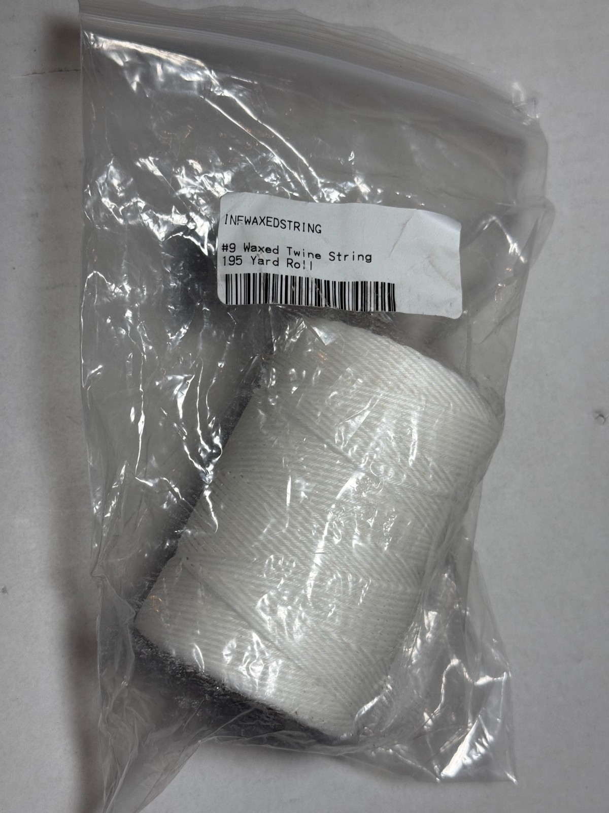 #9 Waxed Twine String 195 Yard Roll Cable Lacing Cord White INFWAXEDSTRING
