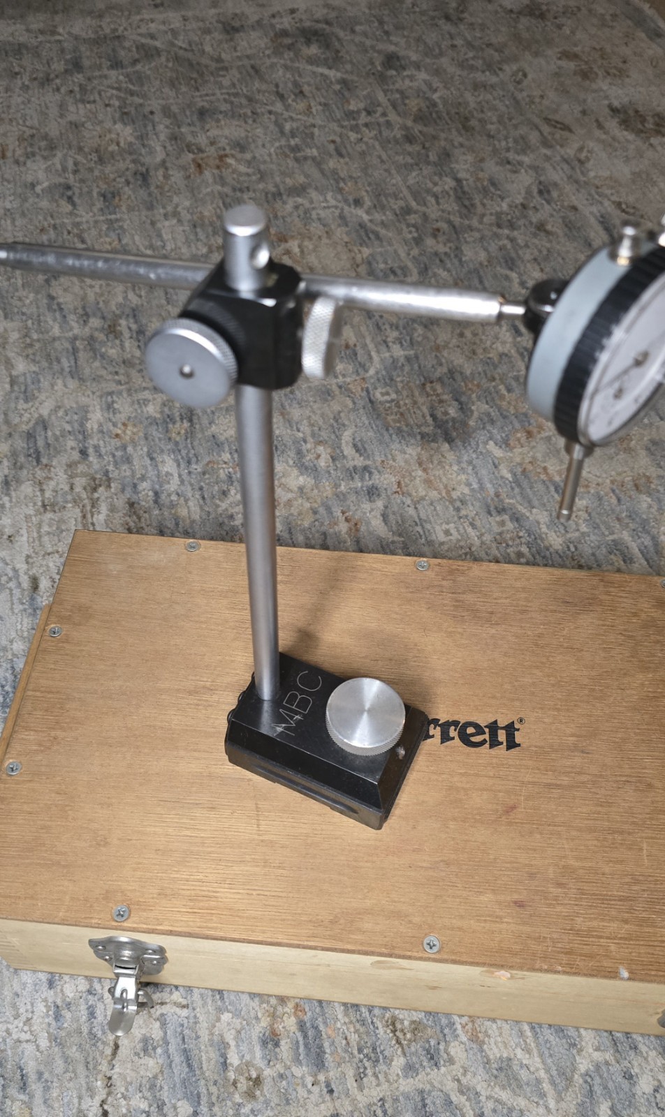 Hermann Schmidt Precision Tools Surface Gage Stand And Calibrated Drop Gage