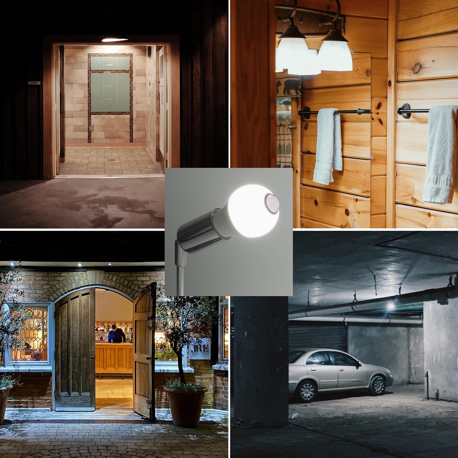 Motion Sensor Light Bulbs – 9W (60W Equivalent) E26 A19 Pir 5000k