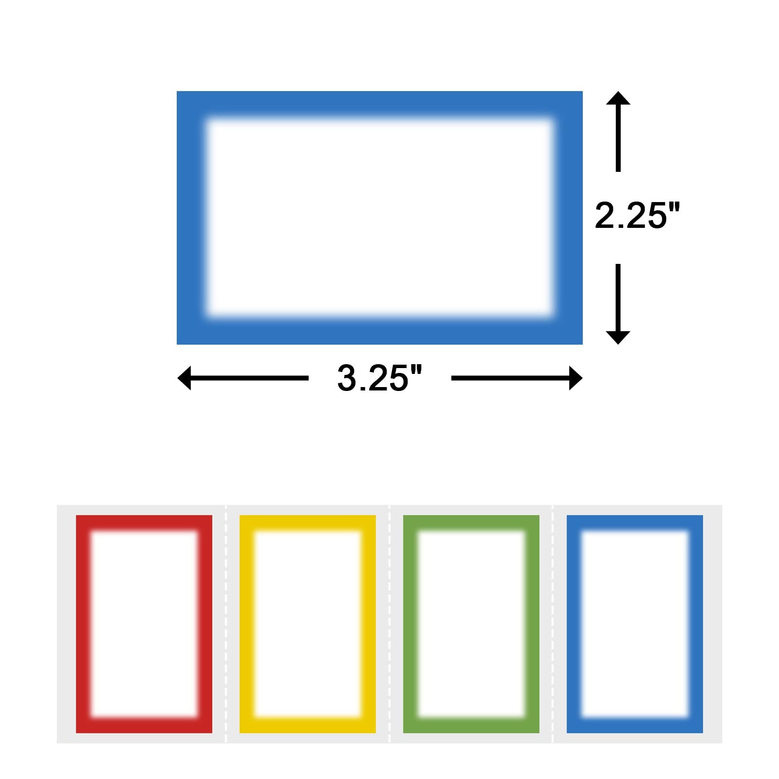 MFLABEL® Colorful Plain Name Tag Labels – 200 Stickers, 1 Rolls,