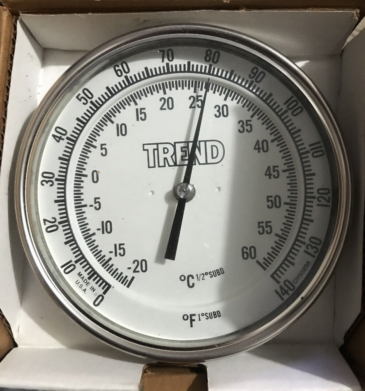 Trend Instruments Model 50 Bimetal Thermometer 18” Stem 0 – 140F -20 – 60C