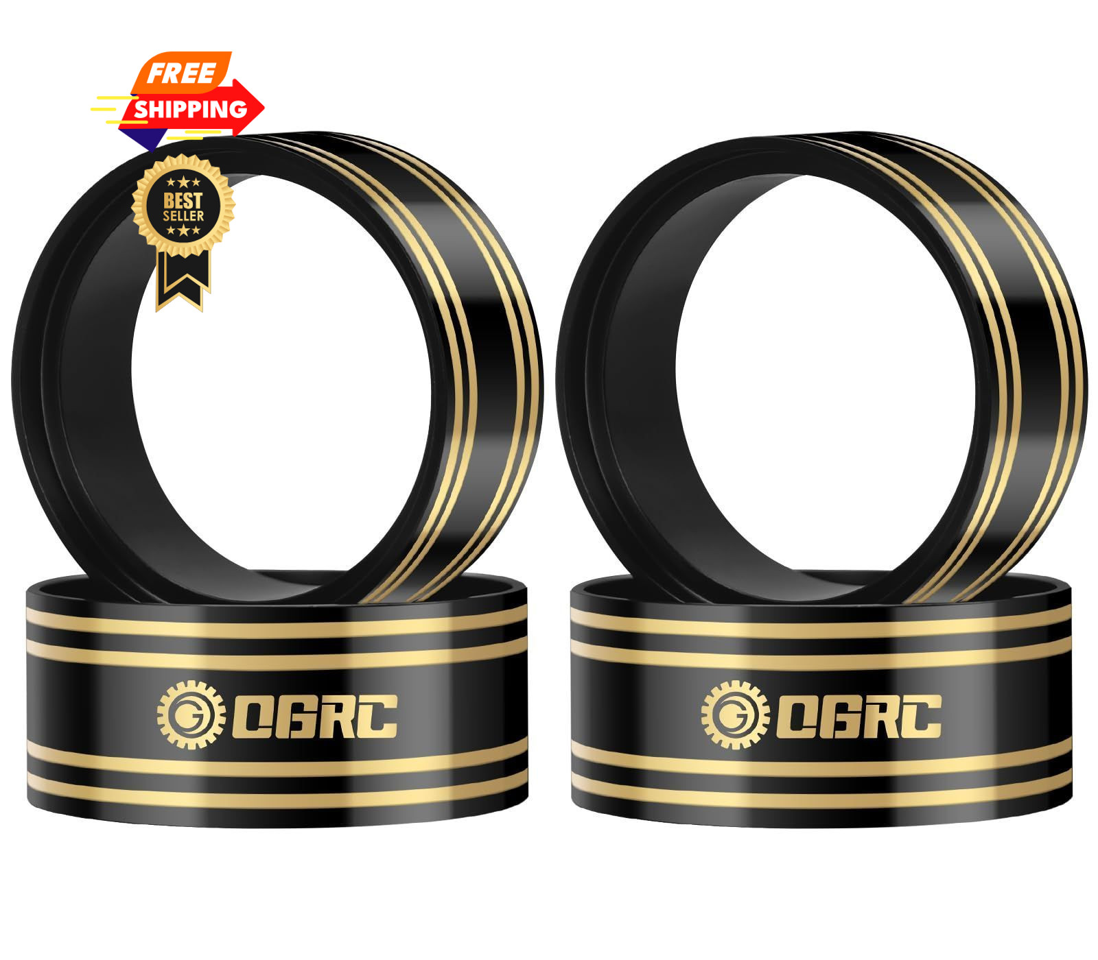 OGRC 1.9 Brass Inner Clamp Ring 110g Wheel Weights Fits Inches, Black