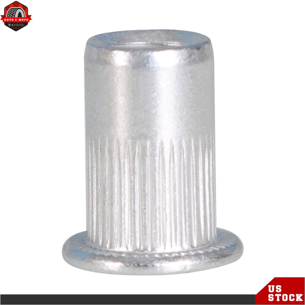 Aluminum Rivet Nut rivnut Insert Nut Pack Of 100 M6 6mm Flat Head NEW