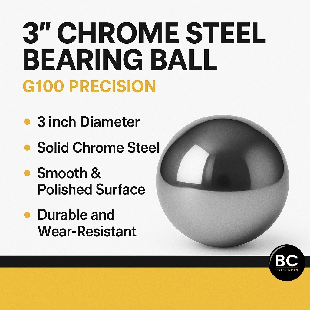 One Large 3″ Inch G25 Precision Chrome Steel Bearing Ball AISI 52100 – 4 Lbs