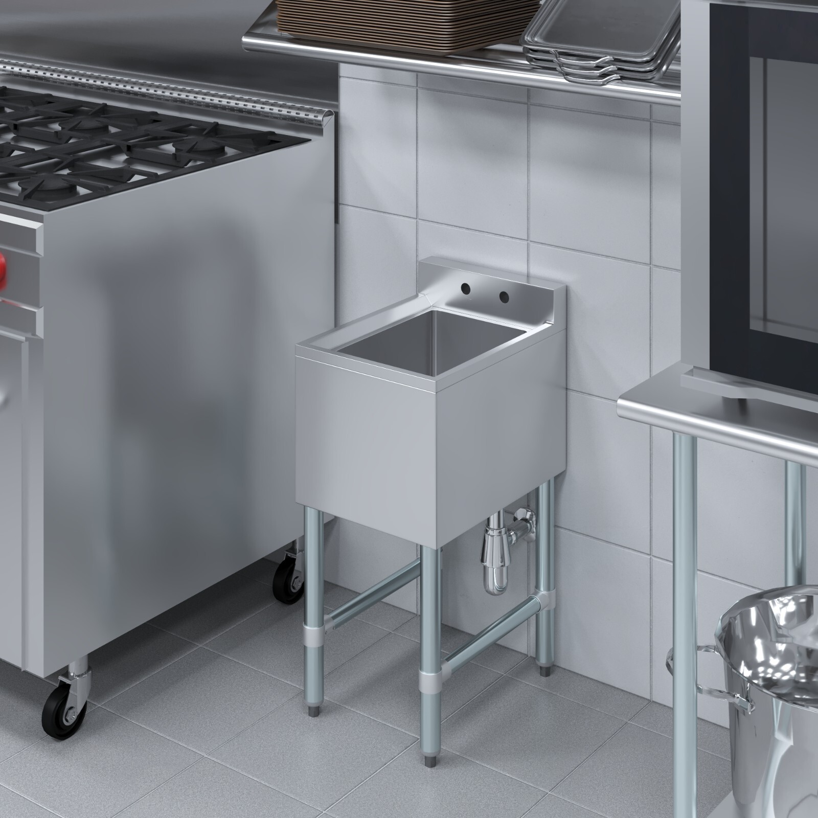 14 in. x 19 in. One Compartment Underbar Sink