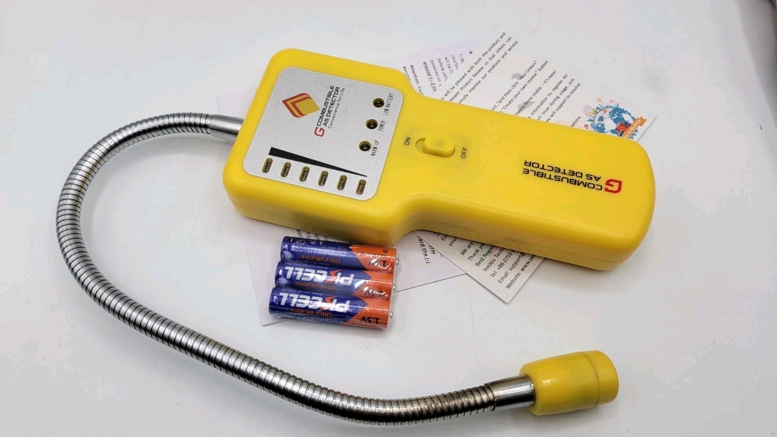 Yeezou Combustible Gas Detector Techamor Y201 Propane Natural Gas etc.