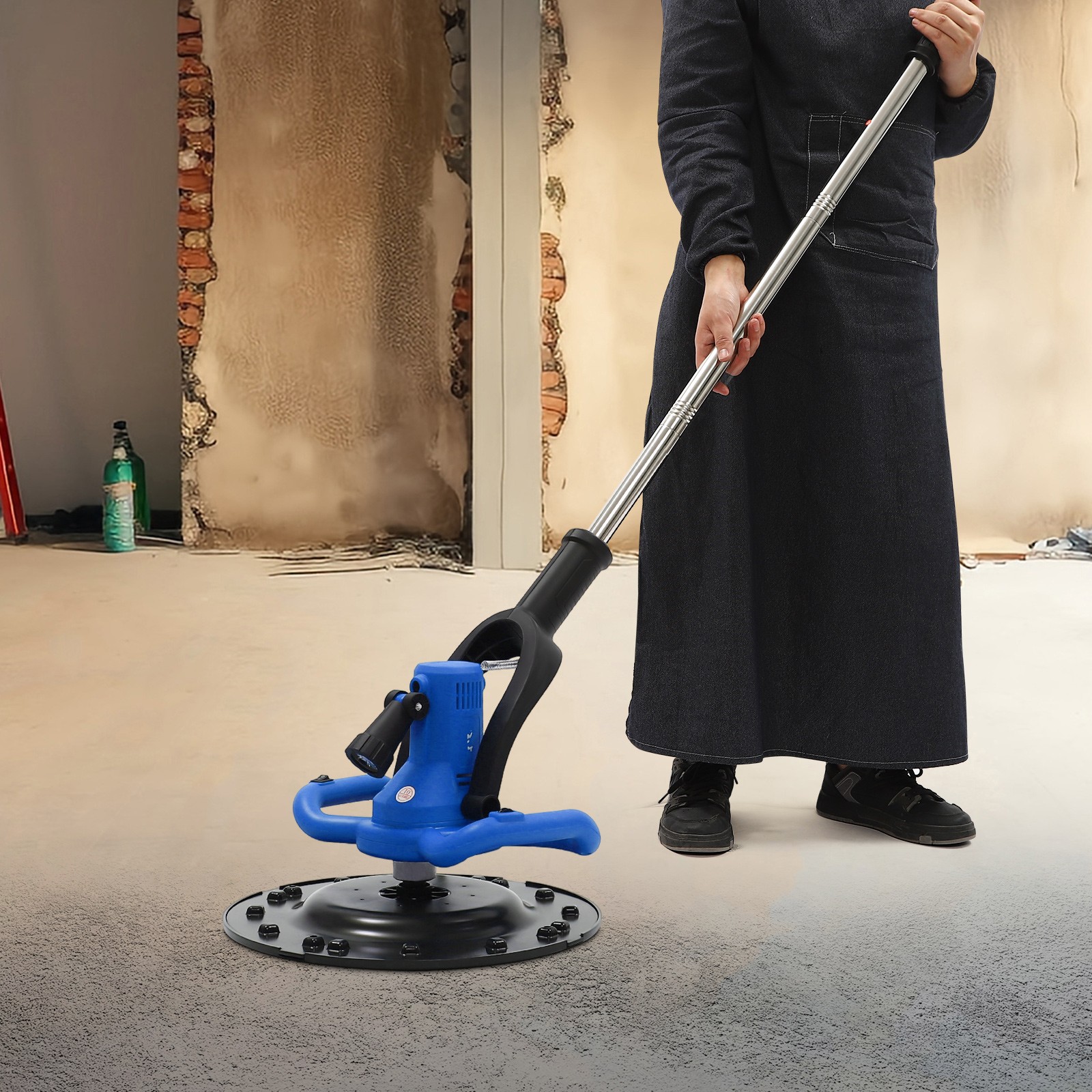 Concrete Polisher Grinder, 1680W 110V, 6 Speed 80-200 RPM, 14.96 Inch Disc