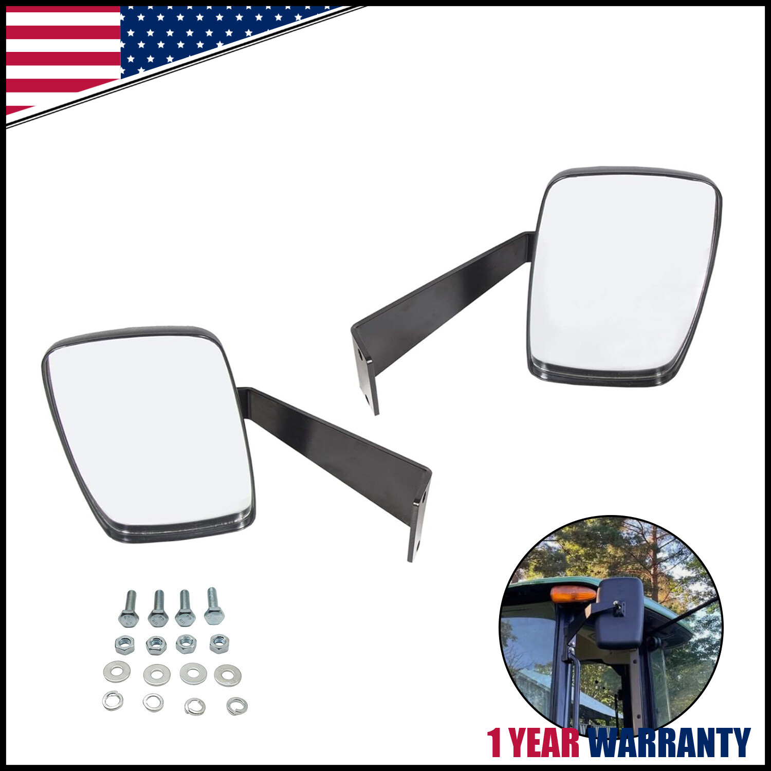 For JOHN DEERE 5000 & 6000 Series Left & Right Value Mirrors DM2455000
