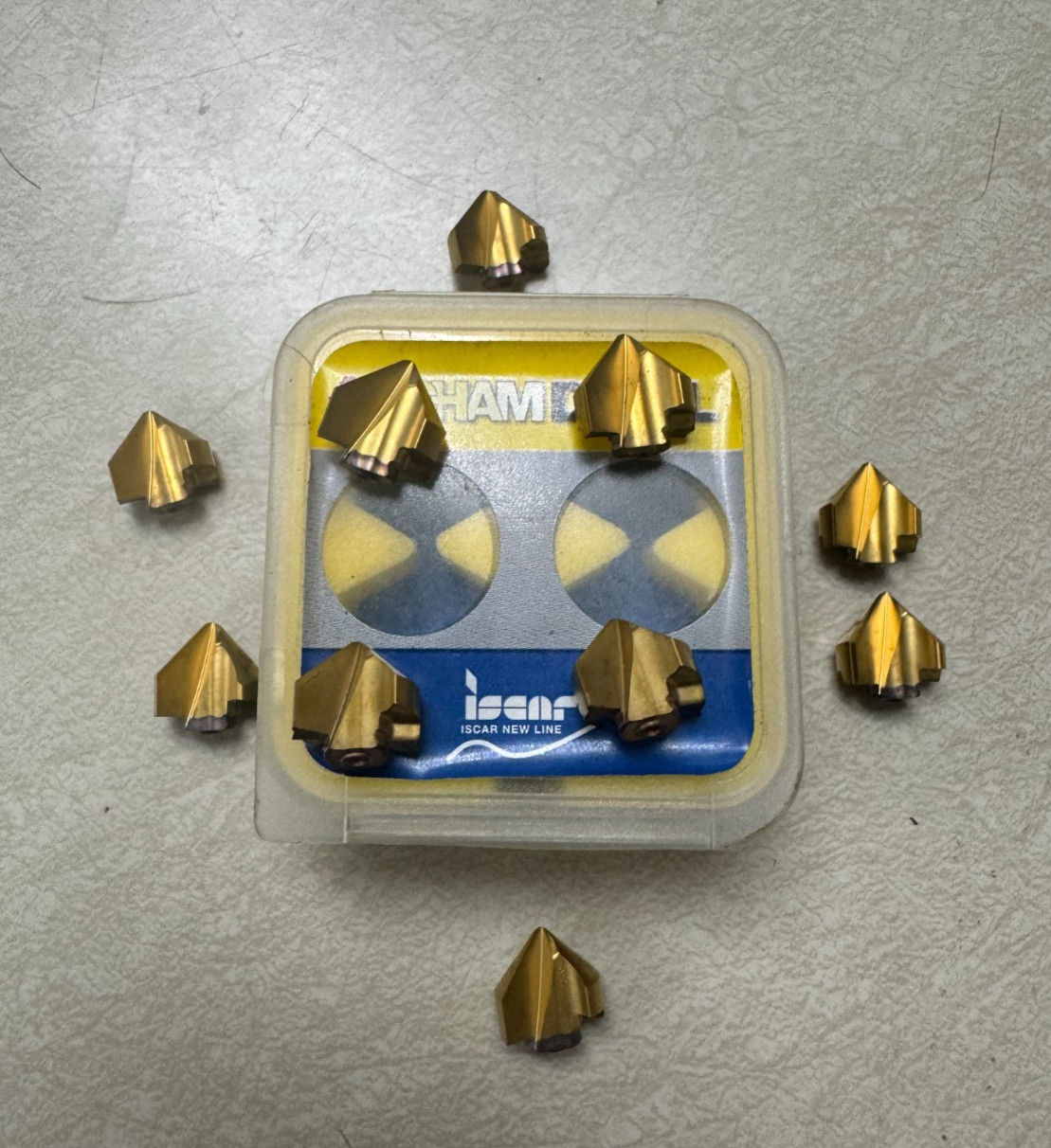 10 ISCAR IDI-0500-C6 0.500″ CHAMDRILL Carbide Inserts, New, Open Box