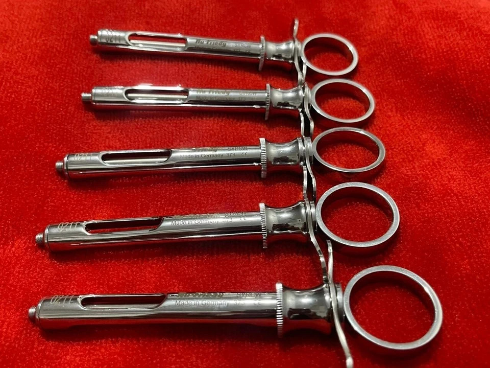 LOT OF 5 Hu-Friedy CW Style Dental Anesthetic Aspirating 1.8ml Syringe SYRCW