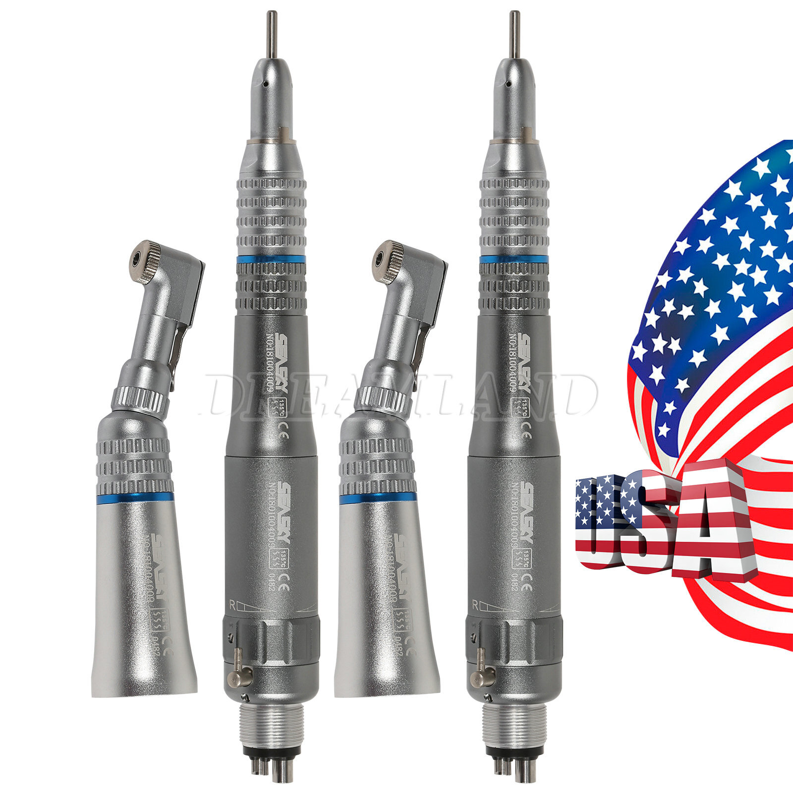 NSK Style Dental Slow Low Speed Handpiece Straight Contra Angle Air Motor 4/2H