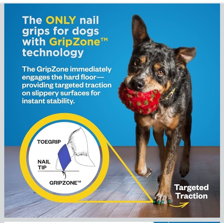 Dr Buzby’s XLarge ToeGrips for Dogs – Instant Traction on Wood/Hardwood Floor…