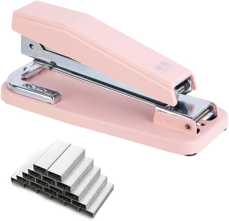 M&G Desktop Stapler Swing-Arm with 50 Sheet Capacity, 360 Pink