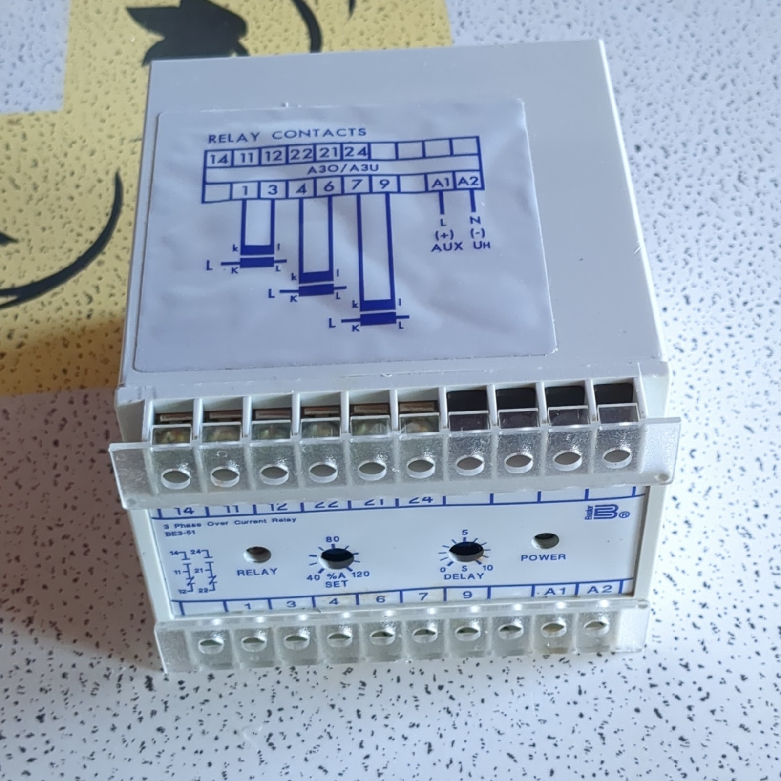 Basler Electric BE3-51 Phase Over Current Relay 9320000106 BE3-51-3E1A1 NOS