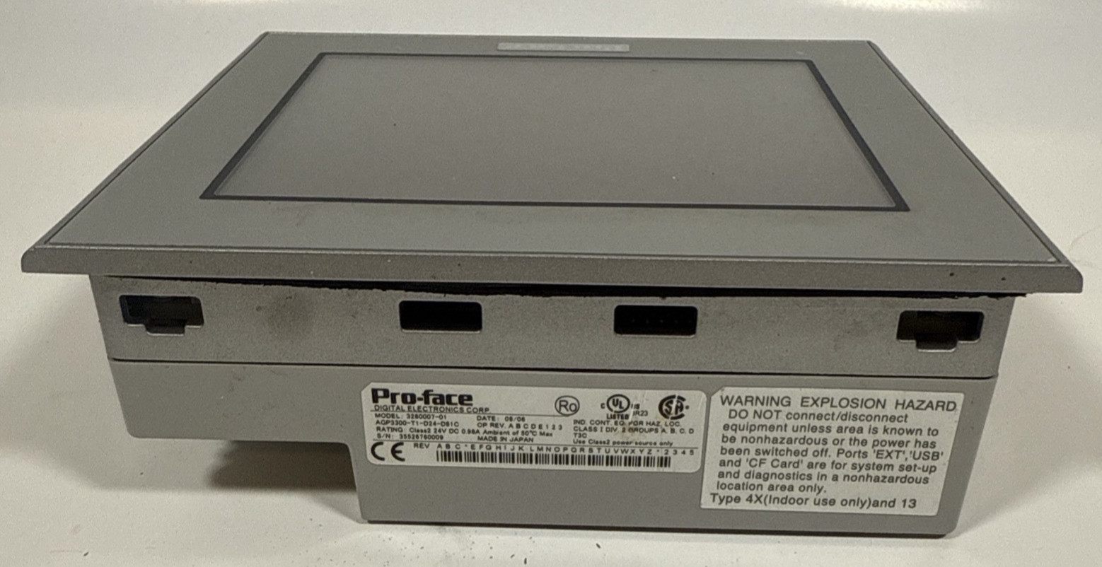 Pro‑Face AGP3300 HMI Panel 3280007‑01 For Parts/Repair