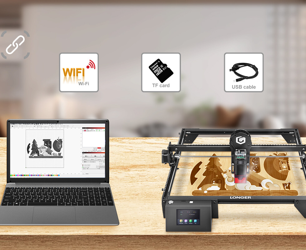 Longer Ray5 5W Laser Engraver, 5W Laser Cutter and High Precision Laser Engraver