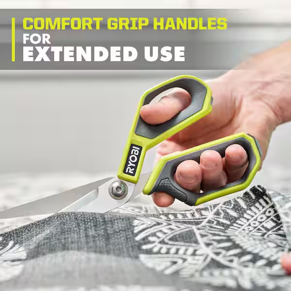 NEW Heavy-Duty Straight Scissors with Metal Core and Built-In Tape Breaker Tool
