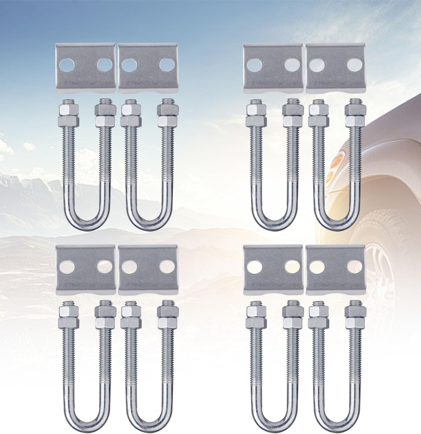 8 Pack Adjustable Coil Spring Lowering-Leveling Clamp Kit -Coil Spring Stabilize