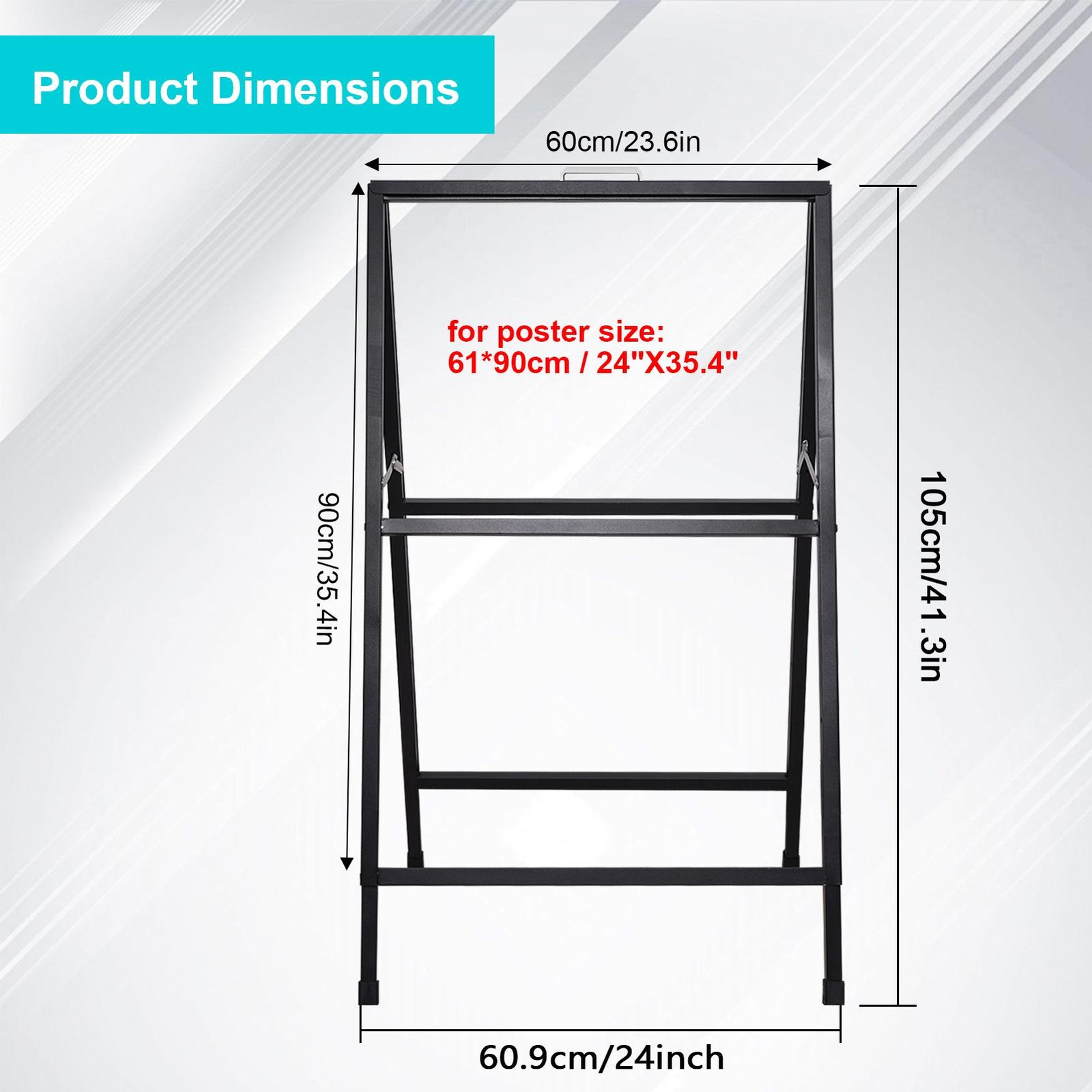 24 x 36 Inch A Frame Sign Portable Double-Sided Folding Sandwich Board Outdoor