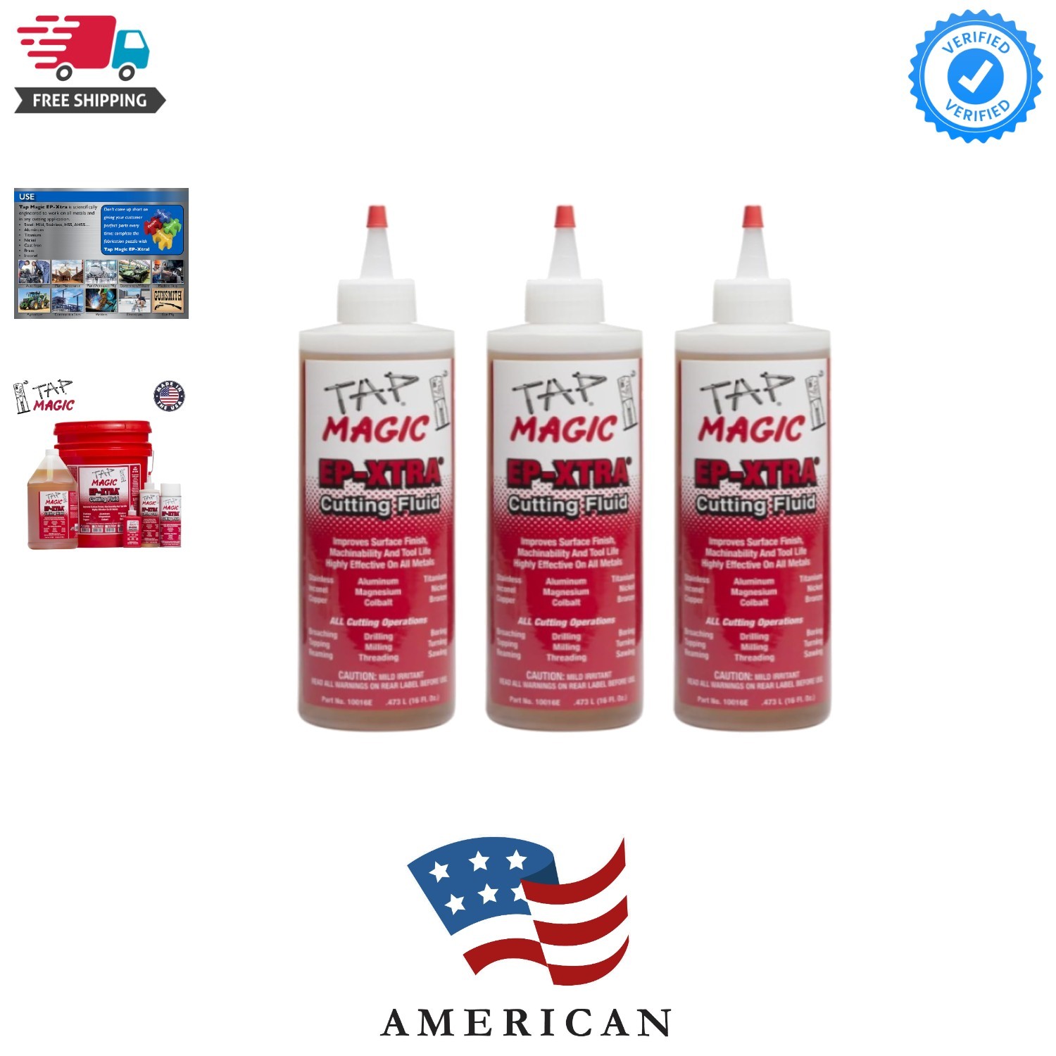 Cutting Fluid, 3 Pack, 16 oz. EP-Extra Cutting Oil for Drilling Metal, Lubric…