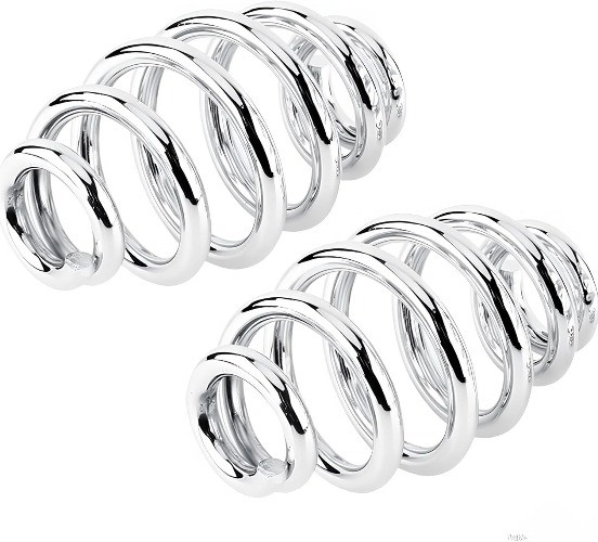 3 inch Barrel Coiled Solo Seat Springs for bobber, chopper Size: Chrome 3 inch