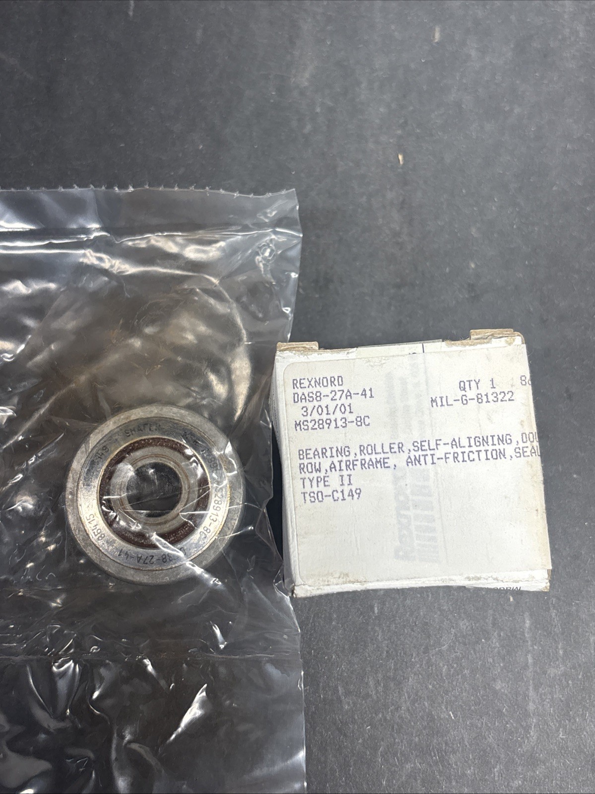 Shafer DAS8-27A-41 Bearing MFR-77896-MS28913-8C 86415Ts0-C149 Mil-g81322 Roller